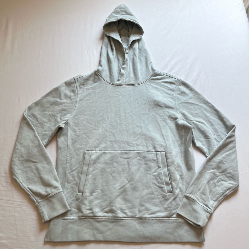 NWOT JASON‎ SCOTT light dusty blue pima cotton terry knit hoodie sweater